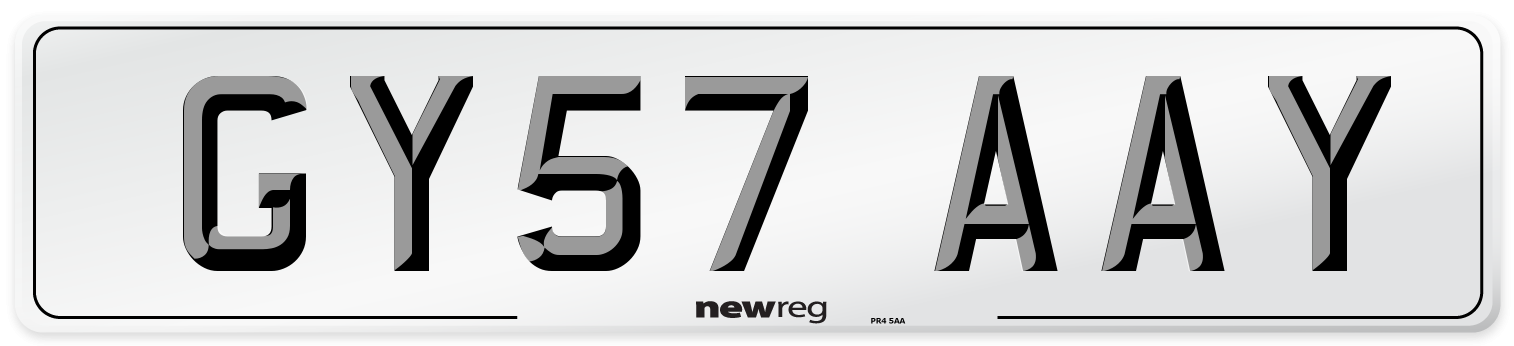 GY57 AAY Number Plate from New Reg